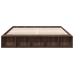 Estructura de cama madera de ingeniería marrón roble 200x200 cm