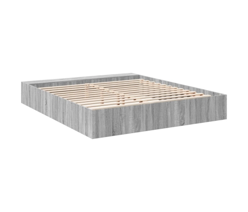 Estructura de cama madera de ingeniería gris Sonoma 180x200 cm