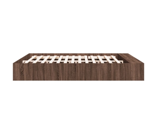 vidaXL Estructura de cama madera de ingeniería marrón roble 180x200 cm