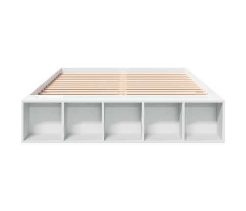Estructura de cama madera de ingeniería blanca 160x200 cm