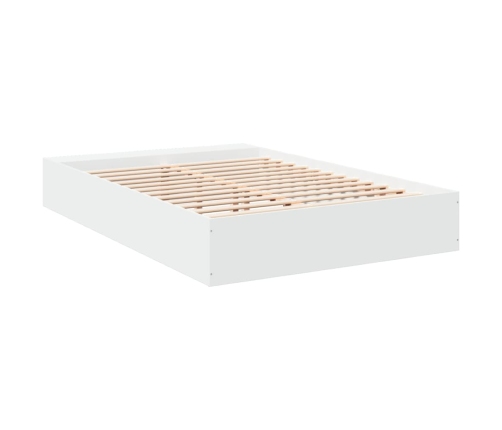 Estructura de cama madera de ingeniería blanca 160x200 cm