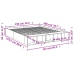 Estructura de cama madera de ingeniería roble ahumado 150x200cm