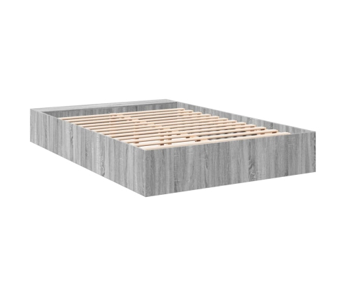 Estructura de cama madera de ingeniería gris Sonoma 150x200 cm