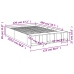 Estructura de cama madera de ingeniería roble ahumado 120x200cm