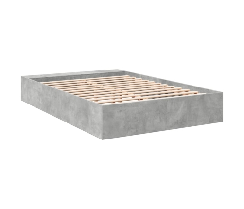 Estructura de cama madera de ingeniería gris hormigón 140x190cm