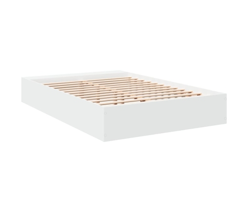 Estructura de cama madera de ingeniería blanca 135x190 cm