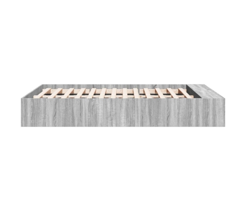 Estructura de cama madera de ingeniería gris Sonoma 135x190 cm