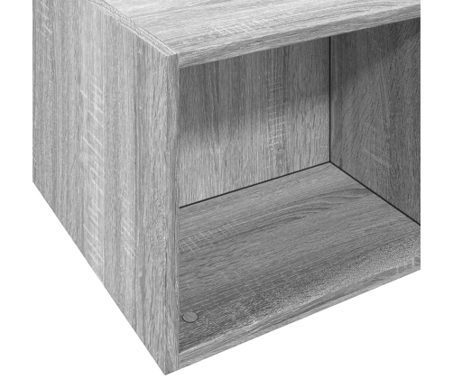 Estructura de cama madera de ingeniería gris Sonoma 135x190 cm