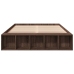 Estructura de cama madera de ingeniería marrón roble 135x190 cm