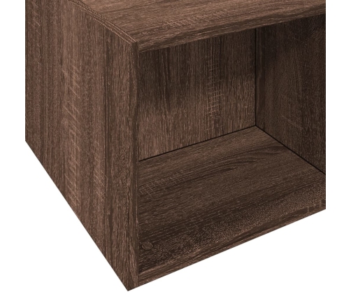 Estructura de cama madera de ingeniería marrón roble 135x190 cm