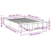 Estructura de cama madera de ingeniería marrón roble 135x190 cm