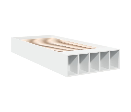 vidaXL Estructura de cama madera de ingeniería blanca 90x200 cm