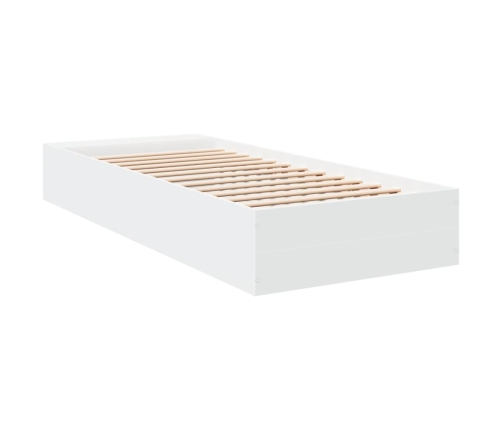 vidaXL Estructura de cama madera de ingeniería blanca 90x200 cm