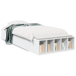 Estructura de cama madera de ingeniería blanca 90x200 cm
