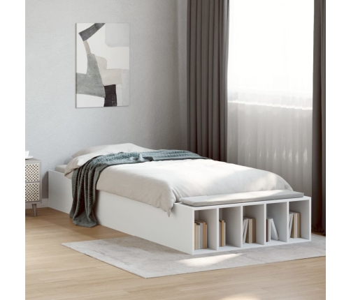 vidaXL Estructura de cama madera de ingeniería blanca 90x190 cm