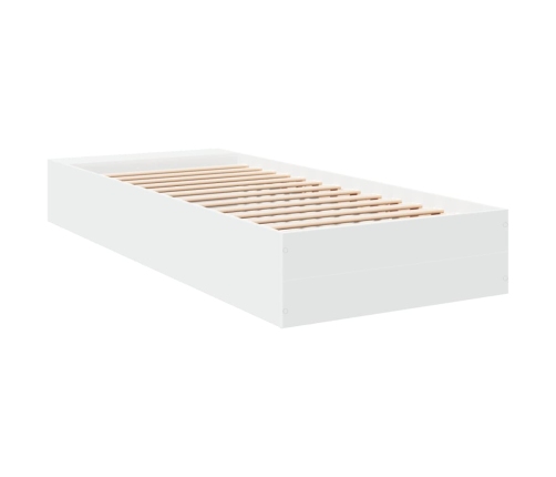 vidaXL Estructura de cama madera de ingeniería blanca 90x190 cm