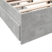 Cama con cajones madera ingeniería gris hormigón 140x200 cm