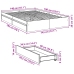 Cama con cajones madera ingeniería gris hormigón 140x200 cm