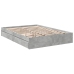 Cama con cajones madera ingeniería gris hormigón 140x190 cm