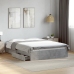 Cama con cajones madera ingeniería gris hormigón 140x190 cm