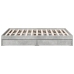 Cama con cajones madera ingeniería gris hormigón 140x190 cm