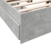 Cama con cajones madera ingeniería gris hormigón 140x190 cm