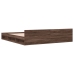 Cama con cajones madera ingeniería marrón roble 200x200 cm