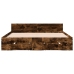 Cama con cajones madera de ingeniería roble ahumado 160x200 cm