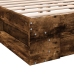 Cama con cajones madera de ingeniería roble ahumado 160x200 cm