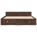 Cama con cajones madera de ingeniería marrón roble 150x200 cm