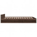 Cama con cajones madera de ingeniería marrón roble 150x200 cm