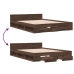 Cama con cajones madera de ingeniería marrón roble 150x200 cm