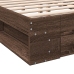 Cama con cajones madera de ingeniería marrón roble 150x200 cm