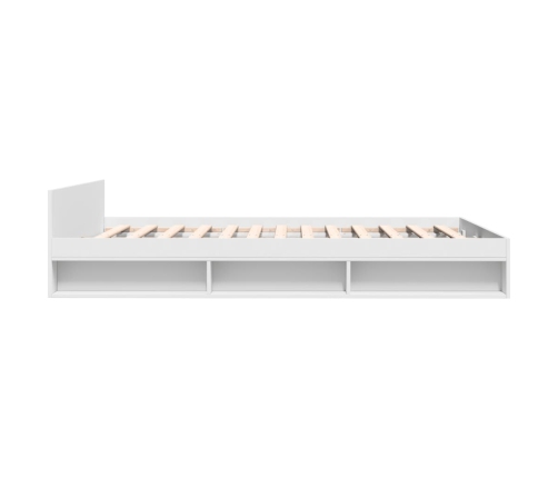 Cama con cajones madera de ingeniería blanca 140x190 cm