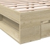 vidaXL Cama con cajones madera de ingeniería roble Sonoma 120x190 cm