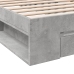 vidaXL Cama con cajón madera de ingeniería gris hormigón 90x200 cm