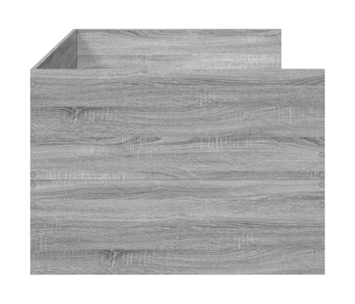 vidaXL Tumbona con cajones madera ingeniería gris Sonoma 100x200 cm