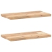 Estantes flotantes 2 uds madera acacia sin tratar 40x20x2 cm