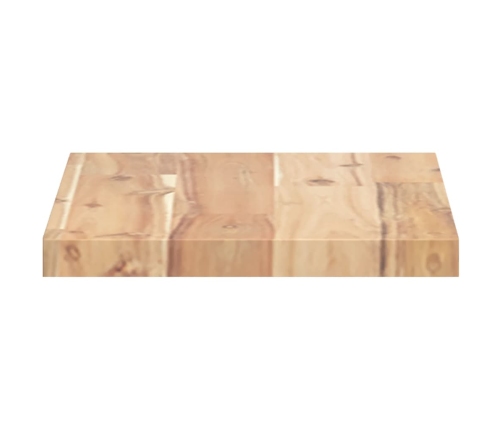 Estantes flotantes 2 uds madera acacia sin tratar 40x20x2 cm