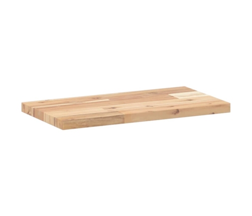 Estante flotante madera maciza de acacia sin tratar 60x20x2 cm