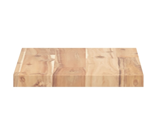 Estantes flotantes 2 uds madera acacia sin tratar 60x20x2 cm