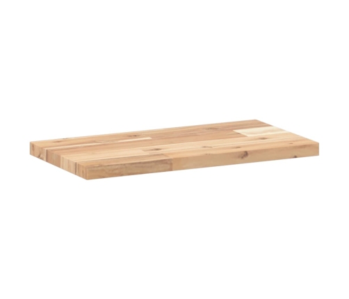 Estantes flotantes 4 uds madera acacia sin tratar 60x20x2 cm