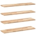 Estantes flotantes 4 uds madera acacia sin tratar 80x20x2 cm