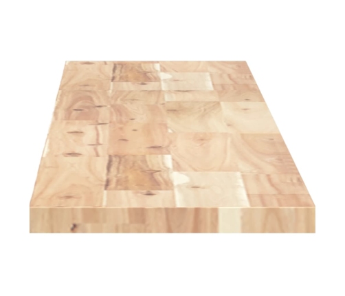 Estante flotante madera maciza de acacia sin tratar 120x20x2 cm