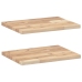 Estantes flotantes 2 uds madera acacia sin tratar 60x30x2 cm