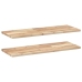 Estantes flotantes 2 uds madera acacia sin tratar 80x30x2 cm