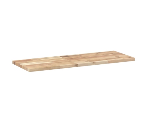 Estantes flotantes 2 uds madera acacia sin tratar 80x30x2 cm