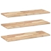 Estantes flotantes 3 uds madera acacia sin tratar 80x30x2 cm