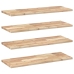 Estantes flotantes 4 uds madera acacia sin tratar 80x30x2 cm