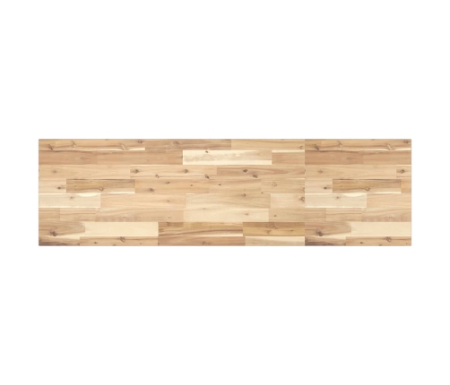 Estante flotante madera maciza de acacia sin tratar 120x40x2 cm